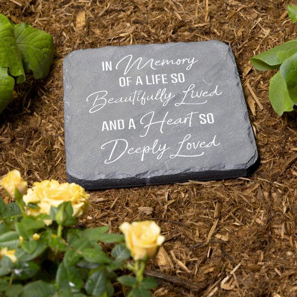 Pavilion Gift Company In Memory 7.75" X 7.75" Garden Stone