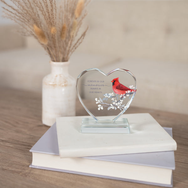 Pavilion Gift Company In Our Hearts 4" Crystal Heart Plaque