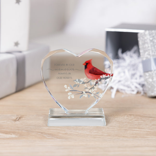 Pavilion Gift Company In Our Hearts 4" Crystal Heart Plaque