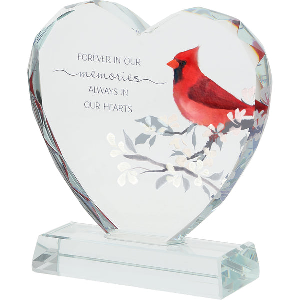 pavilion gift company In Our Hearts 4" Crystal Heart Plaque