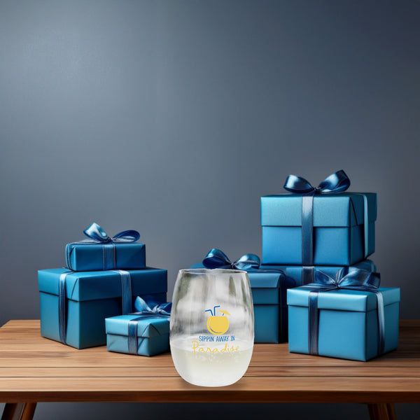 Pavilion Gift Company In Paradise 14 Oz Tritan Stemless Wine Glass