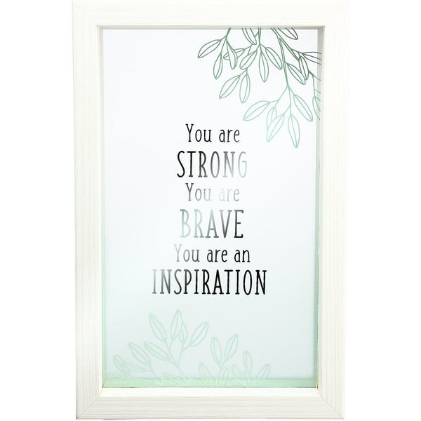 pavilion gift company Inspiration 5.5" x 8.5" Framed Glass Plaque