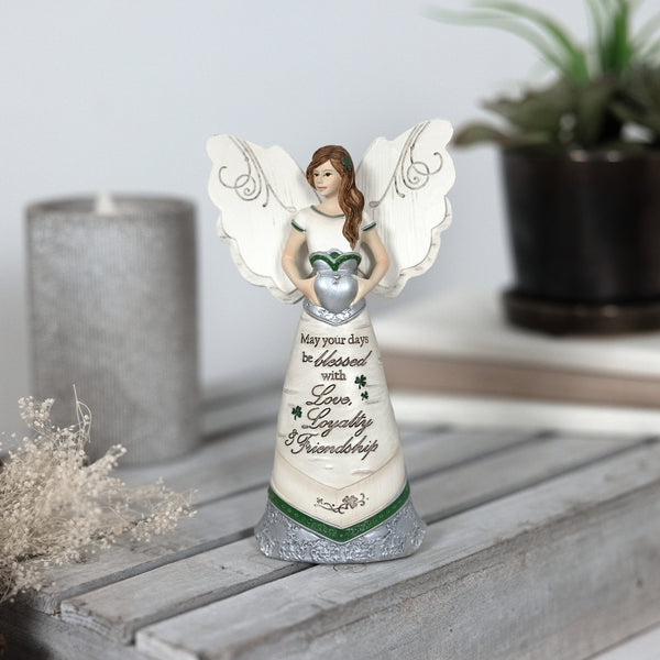 Pavilion Gift Company Irish Blessing 6.5" Angel With Claddagh