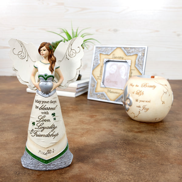 Pavilion Gift Company Irish Blessing 6.5" Angel With Claddagh