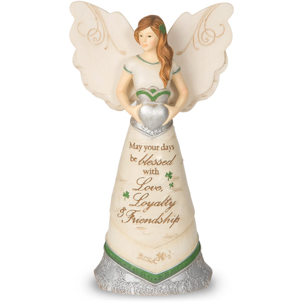 pavilion gift company Irish Blessing 6.5" Angel with Claddagh