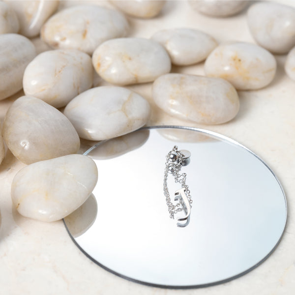 Pavilion Gift Company J Adjustable Rhodium Plated Monogram Ring