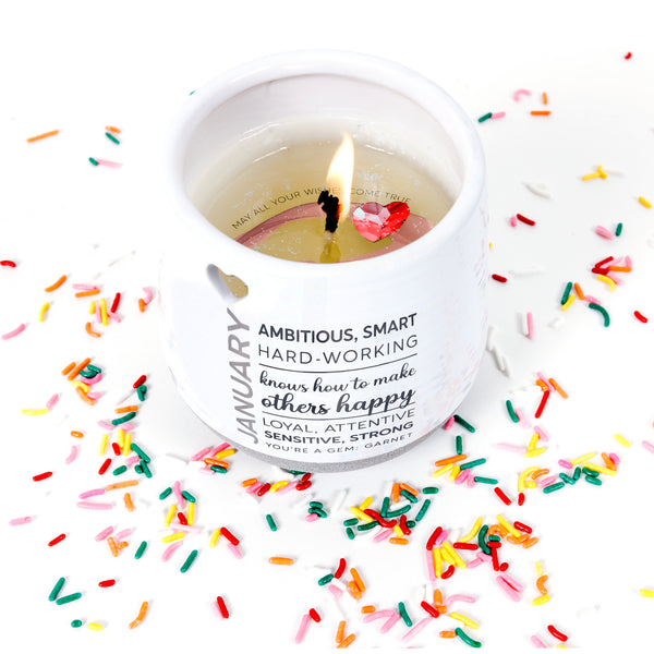 Pavilion Gift Company January 11 Oz - 100% Soy Wax Reveal Candle With Birthstone Scent: Tranquility