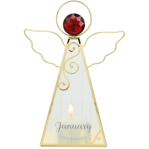 pavilion gift company January 6.5" Monthly Angel Tea Light Holder