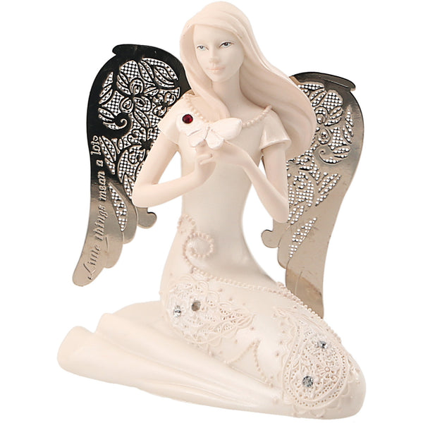 pavilion gift company January Birthstone Angel 3.5" January Angel with Garnet Butterfly