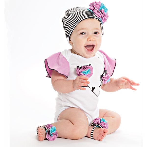 Pavilion Gift Company Jazzy Gem Barefoot Booties (0-6 Months)