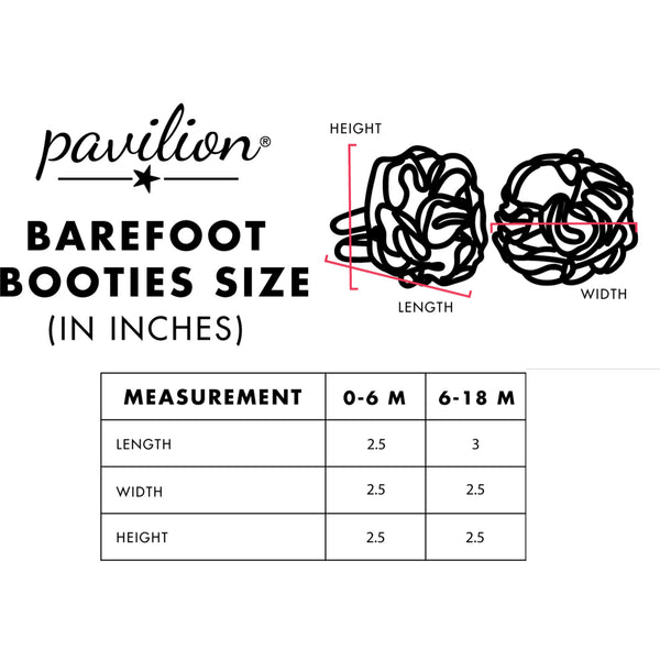 Pavilion Gift Company Jazzy Gem Barefoot Booties (0-6 Months)