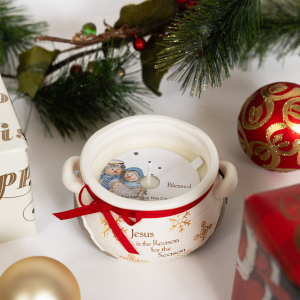 Pavilion Gift Company Jesus 9 Oz - 100% Soy Wax Reveal Candle Scent: Winter Snow