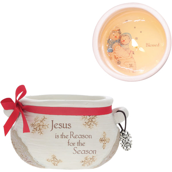 pavilion gift company Jesus 9 oz - 100% Soy Wax Reveal Candle Scent: Winter Snow
