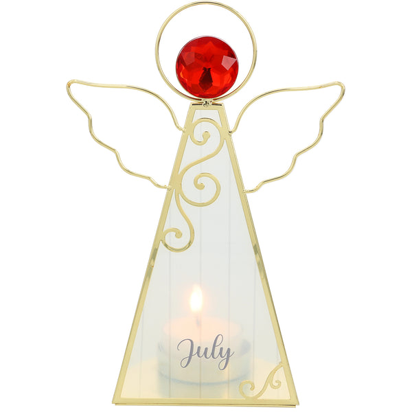 pavilion gift company July 6.5" Monthly Angel Tea Light Holder