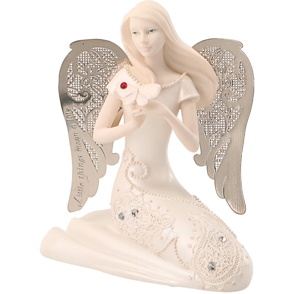 pavilion gift company July Birthstone Angel 3.5" July Angel with Ruby Butterfly