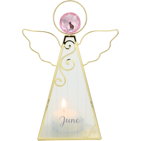 pavilion gift company June 6.5" Monthly Angel Tea Light Holder