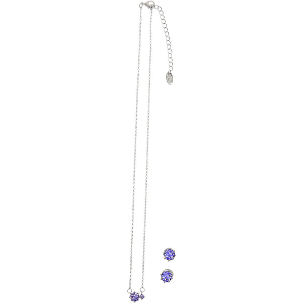 Pavilion Gift Company June Alexandrite 16.5"-18.5" Birthstone Jewelry Gift Set