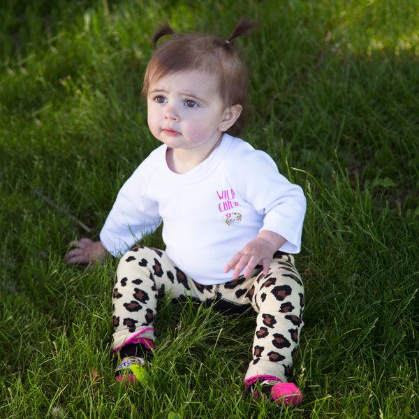 Pavilion Gift Company Jungle Cat 6-12 Months 3/4 Length Sleeve Onesie