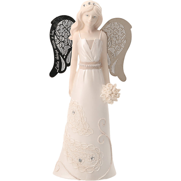 pavilion gift company Junior Bridesmaid 6" Angel Holding Bouquet