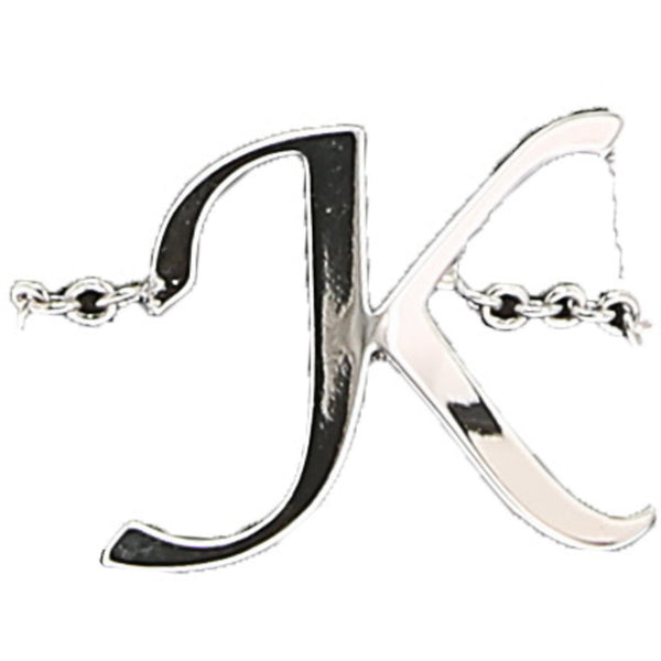 pavilion gift company K Adjustable Rhodium Plated Monogram Ring