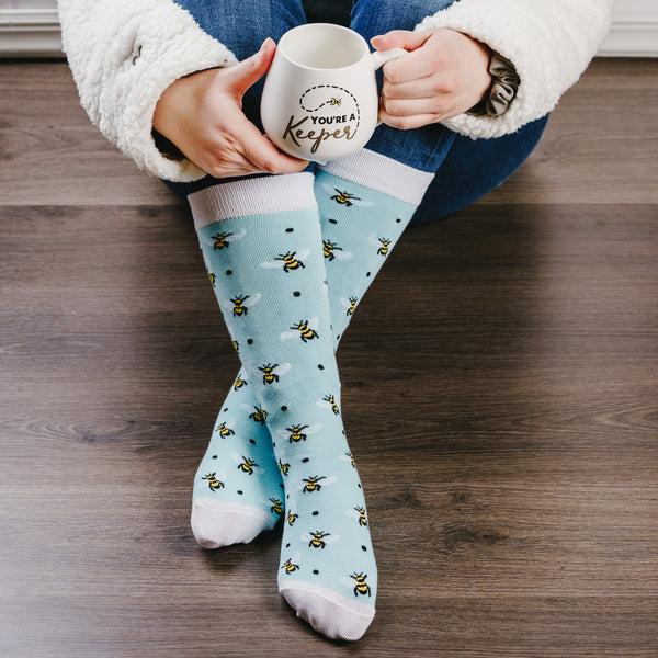 Pavilion Gift Company Keeper 15.5 Oz Mug And Sock Set