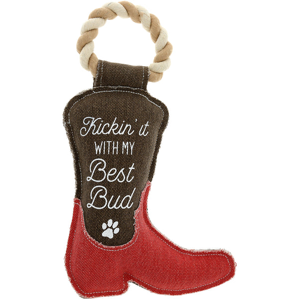 pavilion gift company Kickin' It 12.75" Canvas Dog Toy on Rope