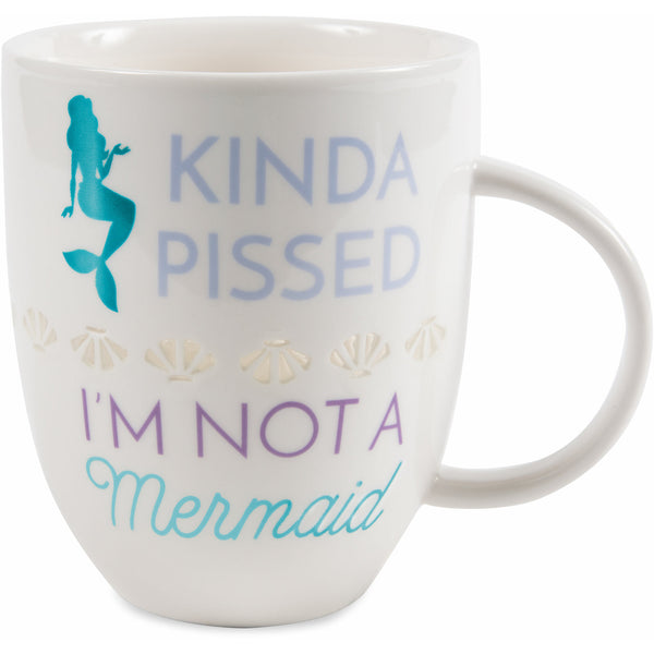pavilion gift company Kinda Pissed 24 oz Pierced Porcelain Cup