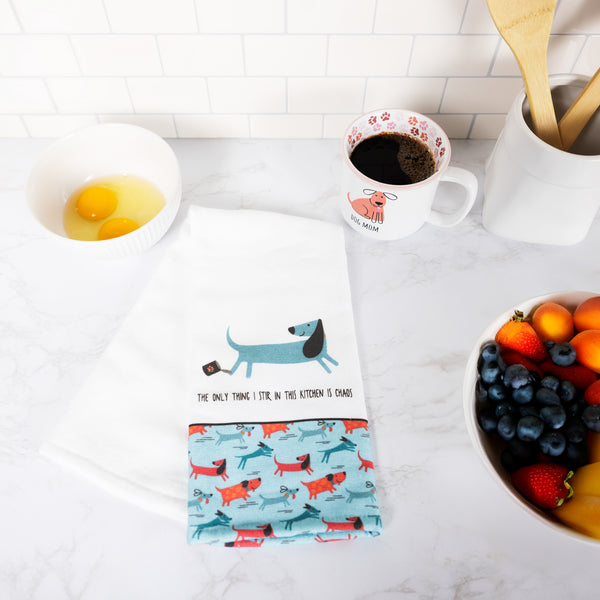 Pavilion Gift Company Kitchen Chaos 100% Cotton Tea Towel