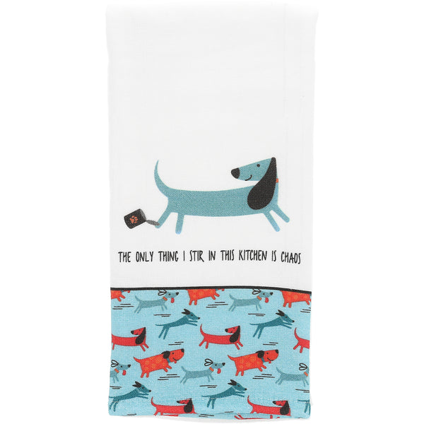 pavilion gift company Kitchen Chaos 100% Cotton Tea Towel