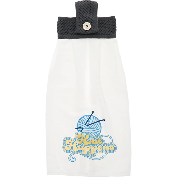 pavilion gift company Knit Happens 100% Cotton Tea Towel