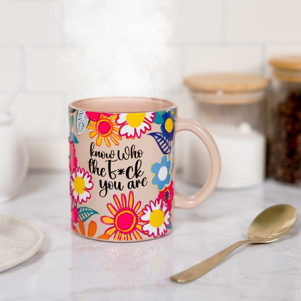 Pavilion Gift Company Know Who You Are 18 Oz Glass Mug