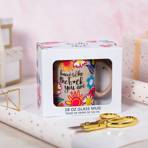 Pavilion Gift Company Know Who You Are 18 Oz Glass Mug