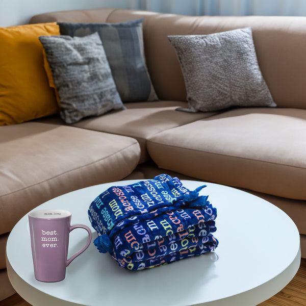 Pavilion Gift Company Lacrosse Mom 60" X 50" Royal Plush Blanket