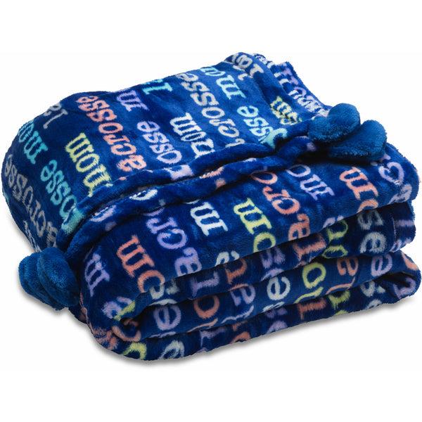pavilion gift company Lacrosse Mom 60" x 50" Royal Plush Blanket