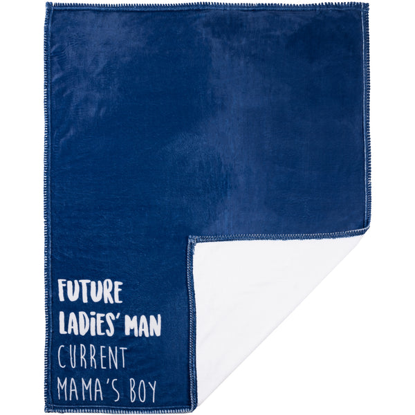 pavilion gift company Ladies' Man 40" x 50" Royal Plush Toddler Blanket