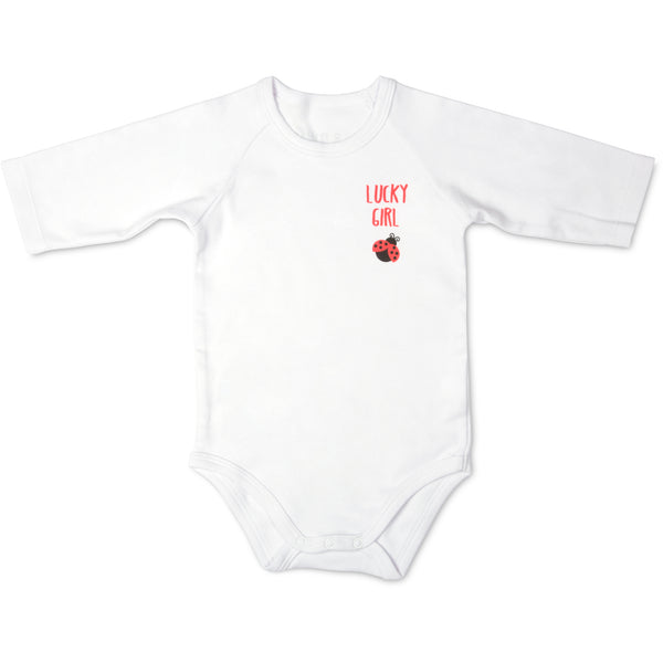 pavilion gift company Ladybug 0-6 Months 3/4 Length Sleeve Onesie