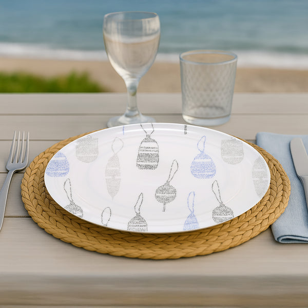 Pavilion Gift Company Lake 10.5" Melamine Dinner Plates (Set Of Two)