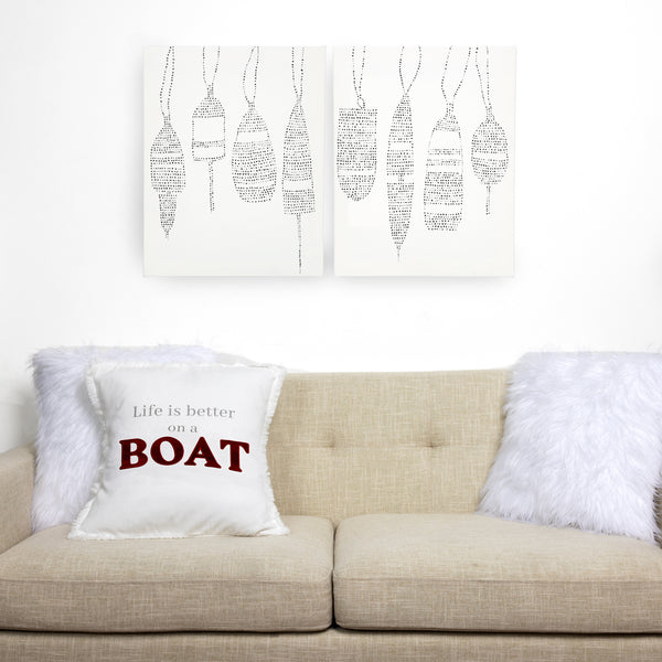 Pavilion Gift Company Lake 12" X 15" Embroidered Plaques (Set Of 2)