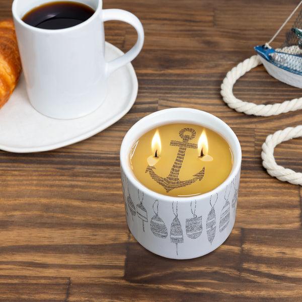 Pavilion Gift Company Lake 14 Oz - 100% Soy Wax Reveal Candle Scent: Lemon Verbena