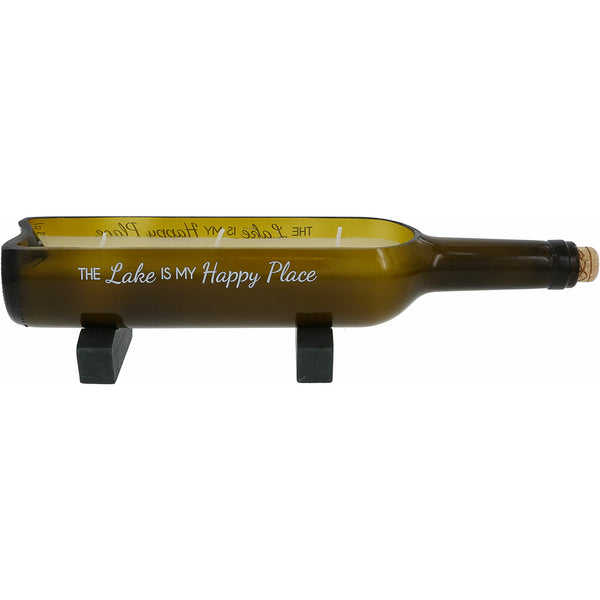 Pavilion Gift Company Lake 14 Oz 100% Soy Wax Wine Bottle Candle Scent: Tranquility