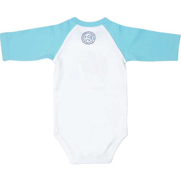 Pavilion Gift Company Lake 6-12 Months 3/4 Length Blue Sleeve Onesie