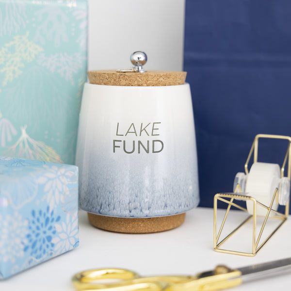 Pavilion Gift Company Lake 6.5" Ceramic Savings Bank