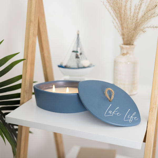 Pavilion Gift Company Lake 6 Oz - 100% Soy Wax Reveal Candle Scent: Tranquility