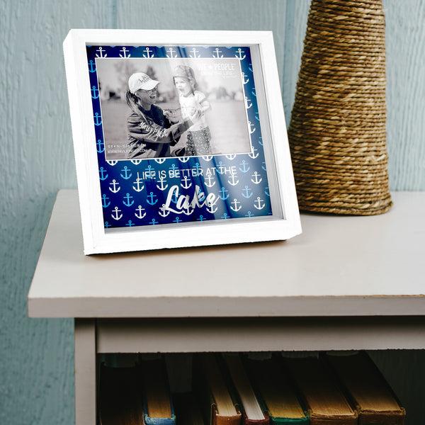 Pavilion Gift Company Lake 7.5" Shadow Box Frame (Holds 6" X 4" Photo)