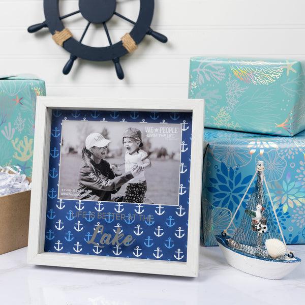 Pavilion Gift Company Lake 7.5" Shadow Box Frame (Holds 6" X 4" Photo)