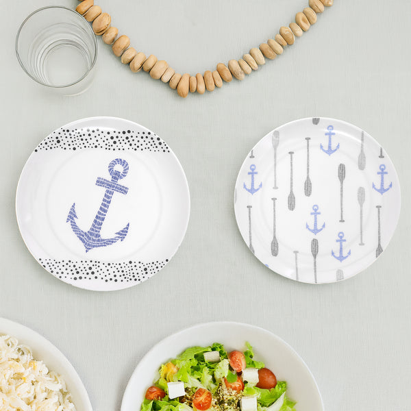 Pavilion Gift Company Lake 8" Melamine Appetizer Plates (Set Of 2)
