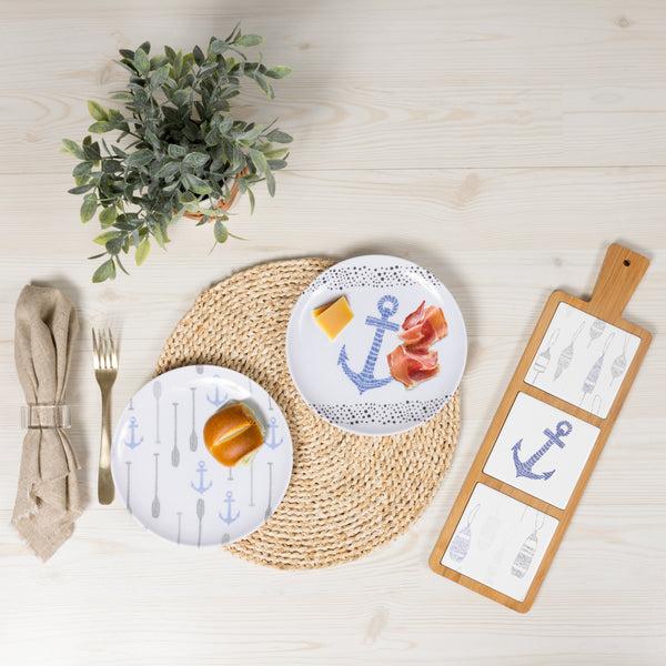 Pavilion Gift Company Lake 8" Melamine Appetizer Plates (Set Of 2)