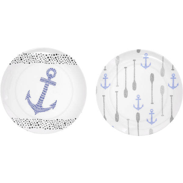 pavilion gift company Lake 8" Melamine Appetizer Plates (Set of 2)