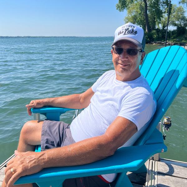 Pavilion Gift Company Lake Dark Gray Adjustable Trucker Hats