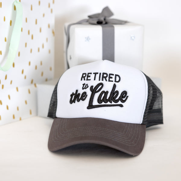 Pavilion Gift Company Lake Dark Gray Adjustable Trucker Hats